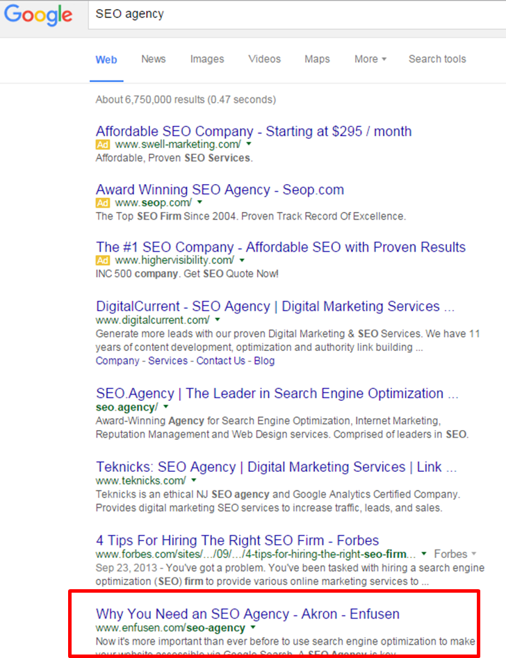 search engine optimizatiaon agency